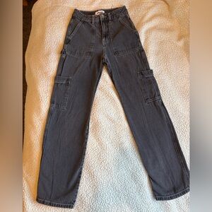 Girls RSQ Gray Denim Cargo Pants